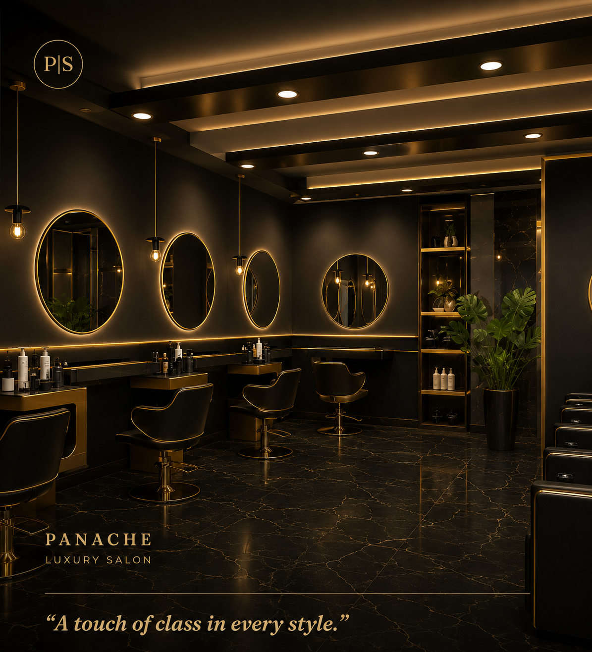 Interior of Hyde Luxury Salon